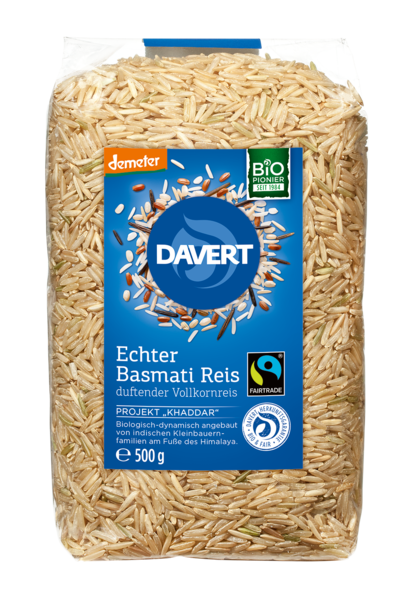 demeter Echter Basmati Reis Vollkornreis Fairtrade 500g