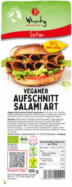 Veganer Aufschnitt Salami Art
